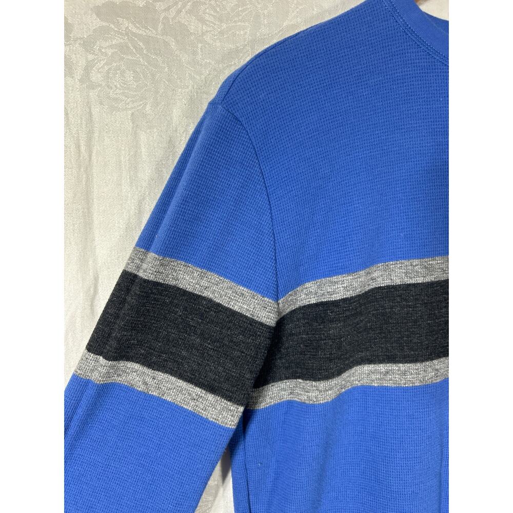 American Eagle Thermal Shirt Medium Blue Waffle Y2K Vintage - Picture 4 of 11